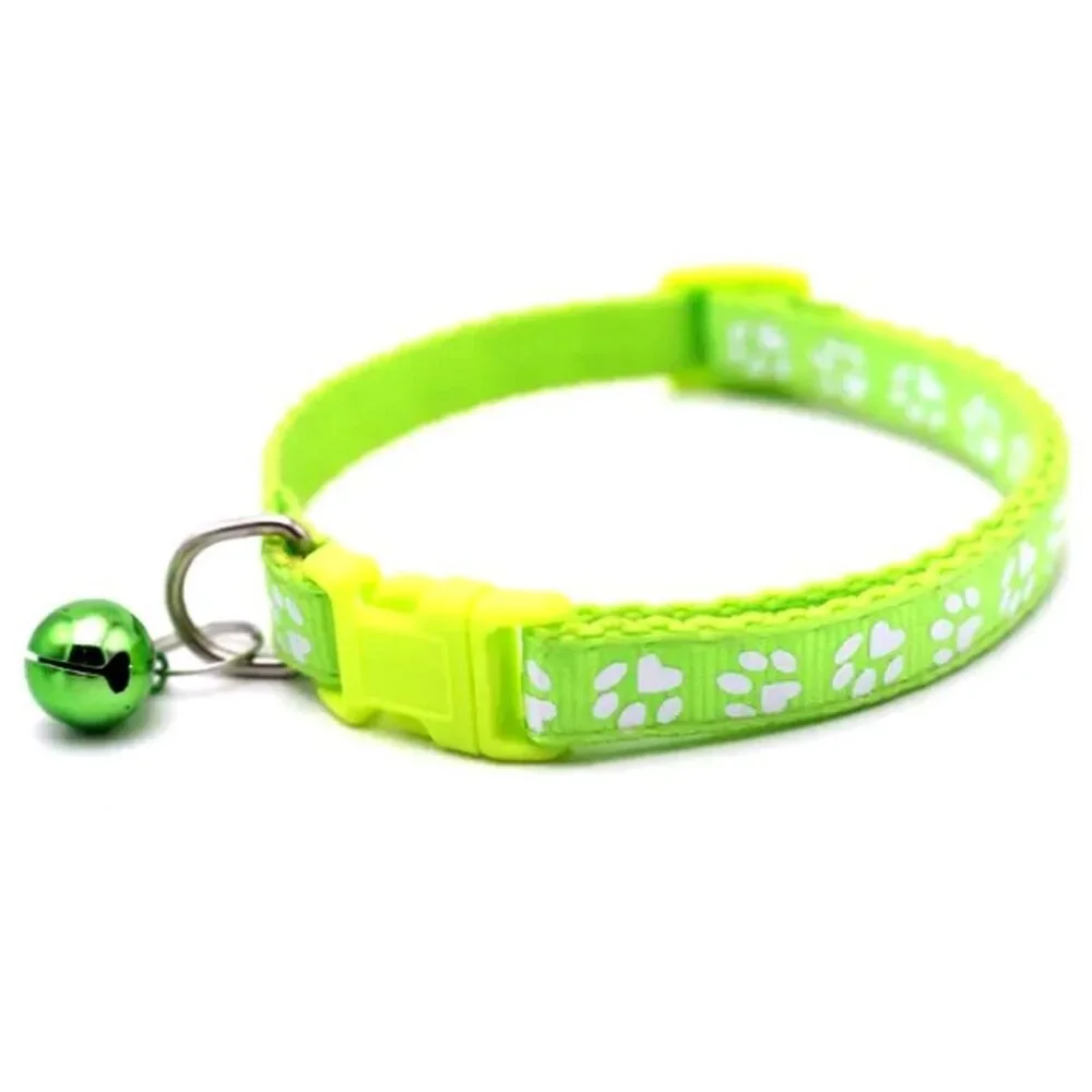 Sweet Heart Paw Print Lime Green Cat Collar with Bell and Toys Gift Package - Picture 5 of 10